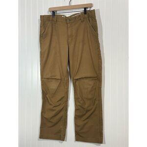 Carhartt Work Pants 36x30 Brown Relaxed Fit Double Knee Utility Canvas 101709